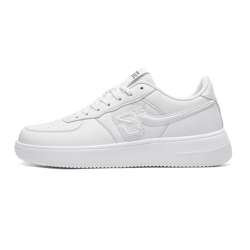 2025 New versatile comfortable breathable sports board shoes fashionable casual shoes thick-soled white shoes for both men and women size 36-44