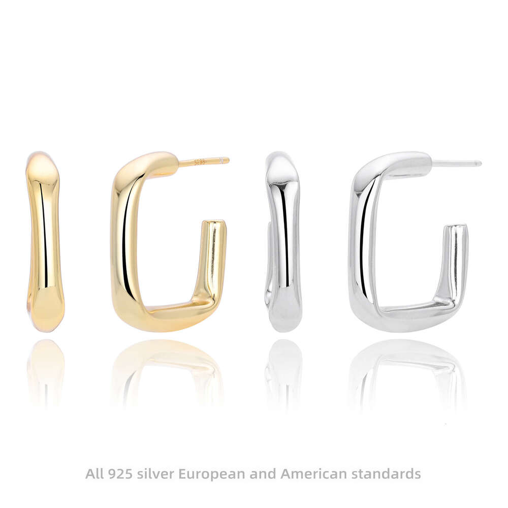 DHpet Women's Fashionable Hollow - tube Stud Earrings, 925 Silver Minimalist and Accessories