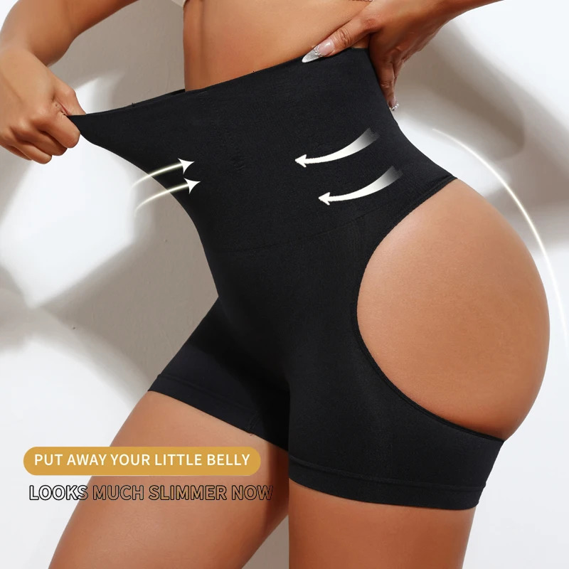 Women High Waist Shaping Control Panty Butt Lifter Shapewear Sexy Show Buttocks Slim Shorts Sexy Underwear Slimming Body Shaper 250905