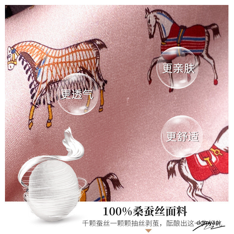 British War Horse For Ddmydec Women Spring And Autumn Pink Long Mulberry Silk Scarf Hairband Matching Shirt 250710 Ddmydec Ddmydec