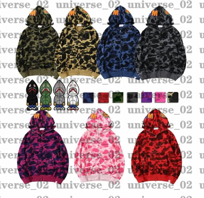 High Quality Shark Hoodies Mens Womens Fashion Men Deisigners Stylist Cartoon Blakc White Shark Hoodie Jackets Man Casual Sweatshirts Size M-3XL