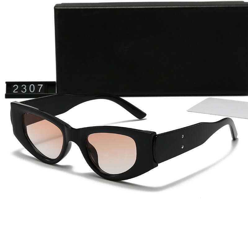 New Small Frame Cat Eye fashion Trend Modern Hip Hop Personality Anti-ultraviolet Sunglasses 2307 8d5