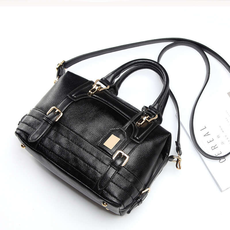 Lychee Pattern Women's Bag PU Leather Handbag Portable Storage Simple Fashion Handheld Light Luxury Exquisite