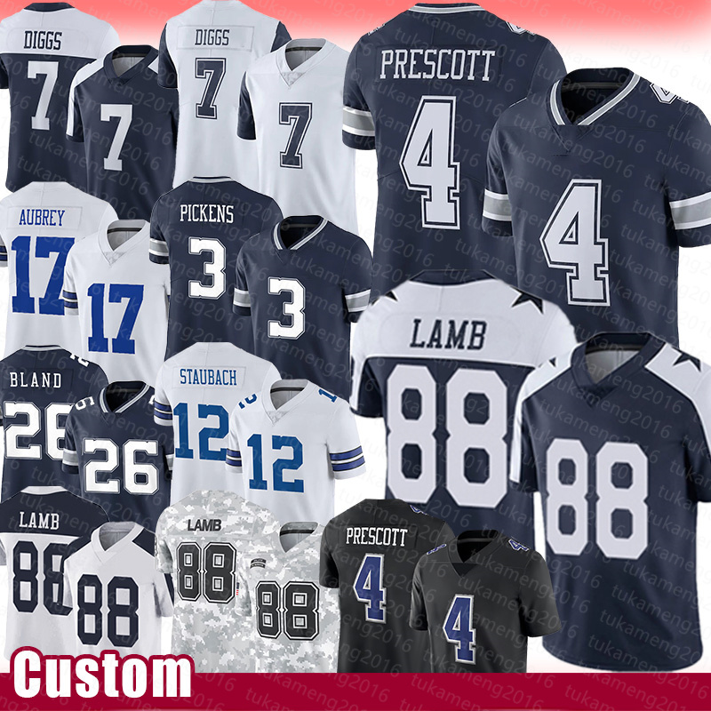 CeeDee Lamb Trevon Diggs Football Jerseys George Pickens Brandon Aubrey DaRon Bland Roger Staubach Tyler Booker Jake Ferguson Guyton Emmitt Smith Smith