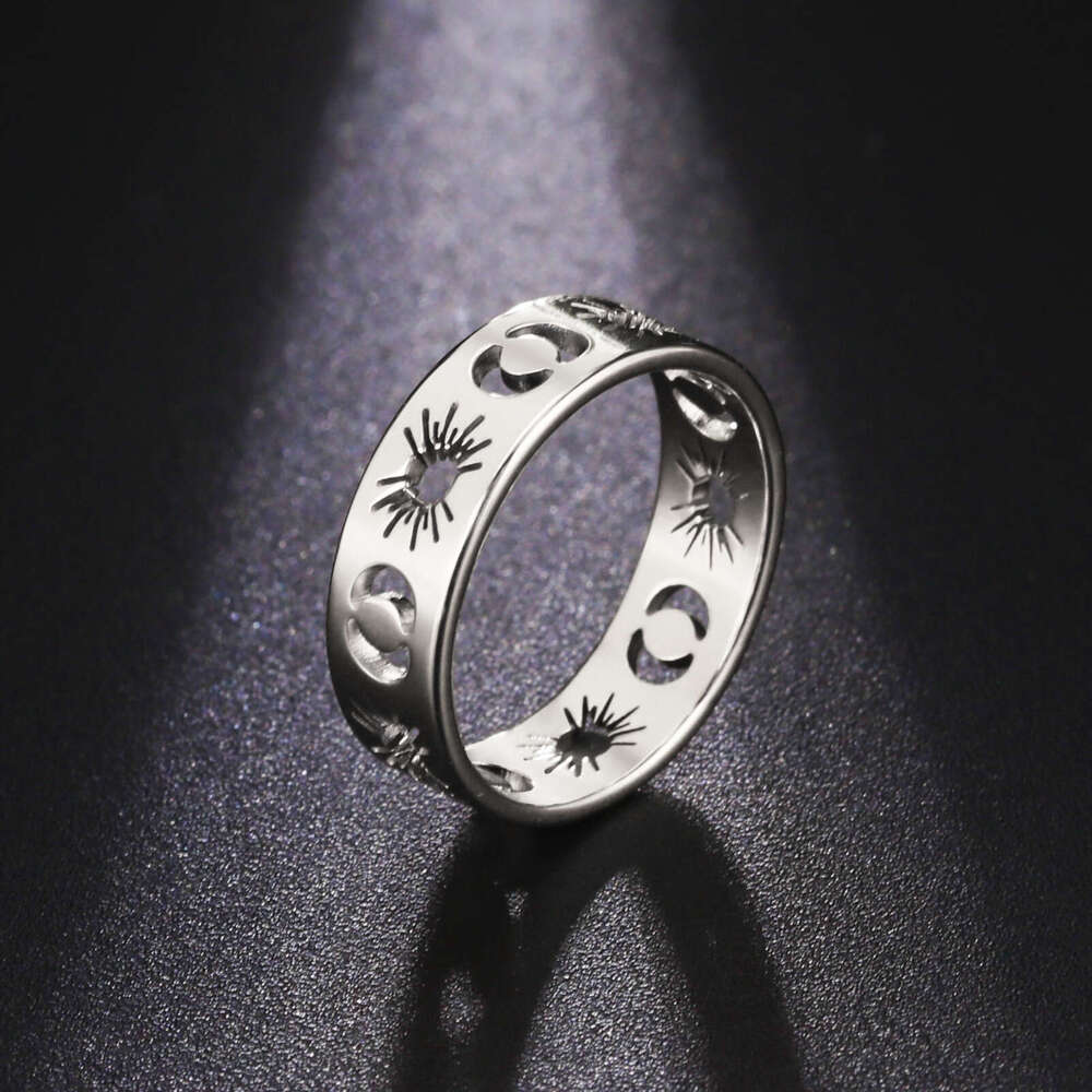 DHpet Unisex Ins - style Stainless Steel Rings with Five - pointed Star for 2025 Winter