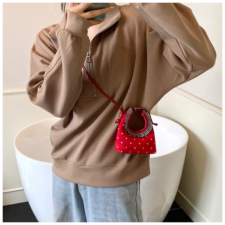 Unique Polka Dot Women's Crossbody design Bag Korean Style Handbag Fashionable And Versatile Autumn New Designer Bag, Women's Shoulder Bag
