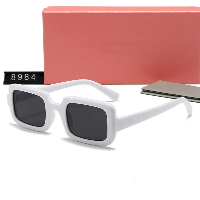 New Small Frame Non-Prescription Glasses for Men and Women Trendy Rectangular Street Style Women's Sunglasses 8984 110