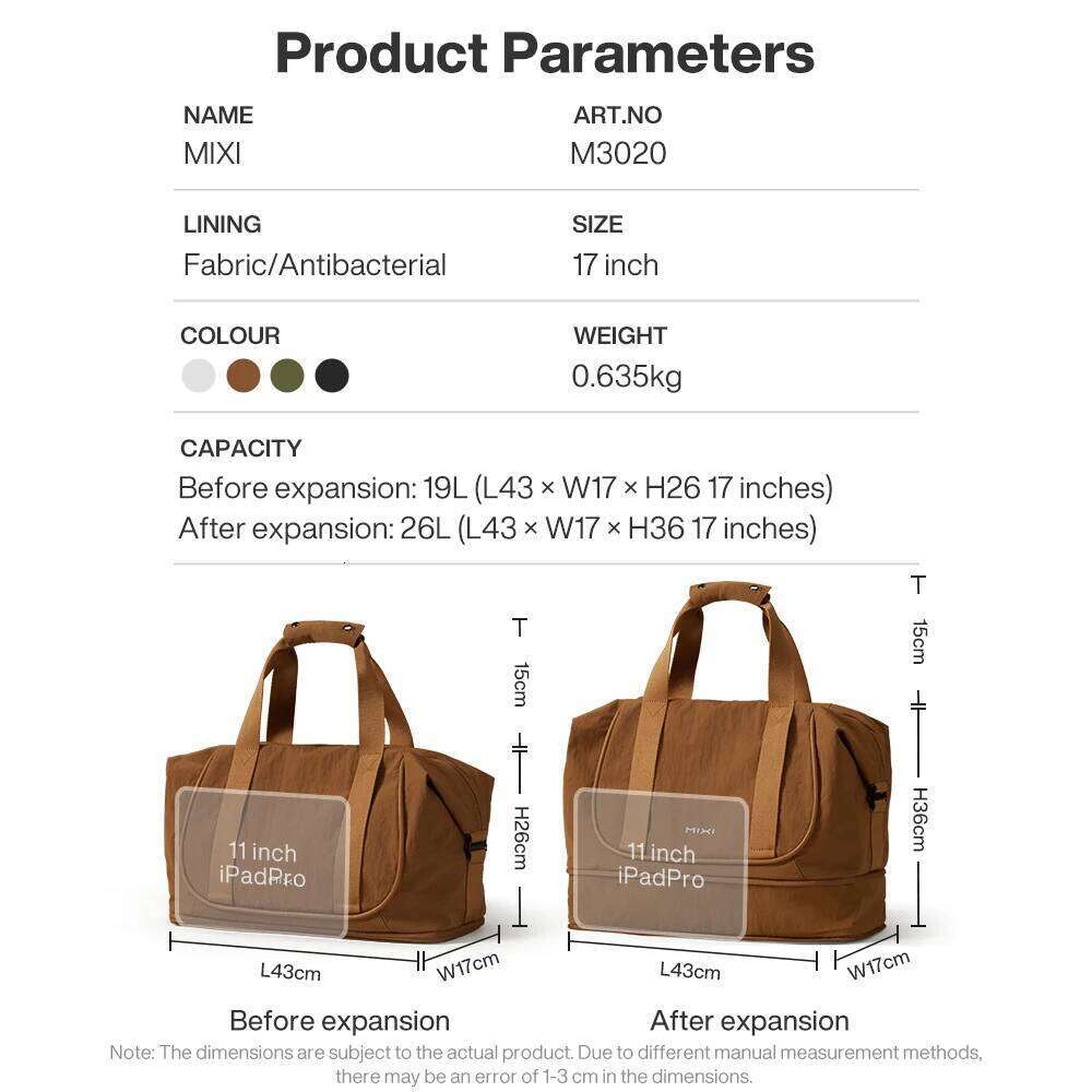 Mixi Travel Bags Women Large Size Capacity Sports Fiess Storage Foldable Duffle Suit For Shoulder Bag Handbag M3020