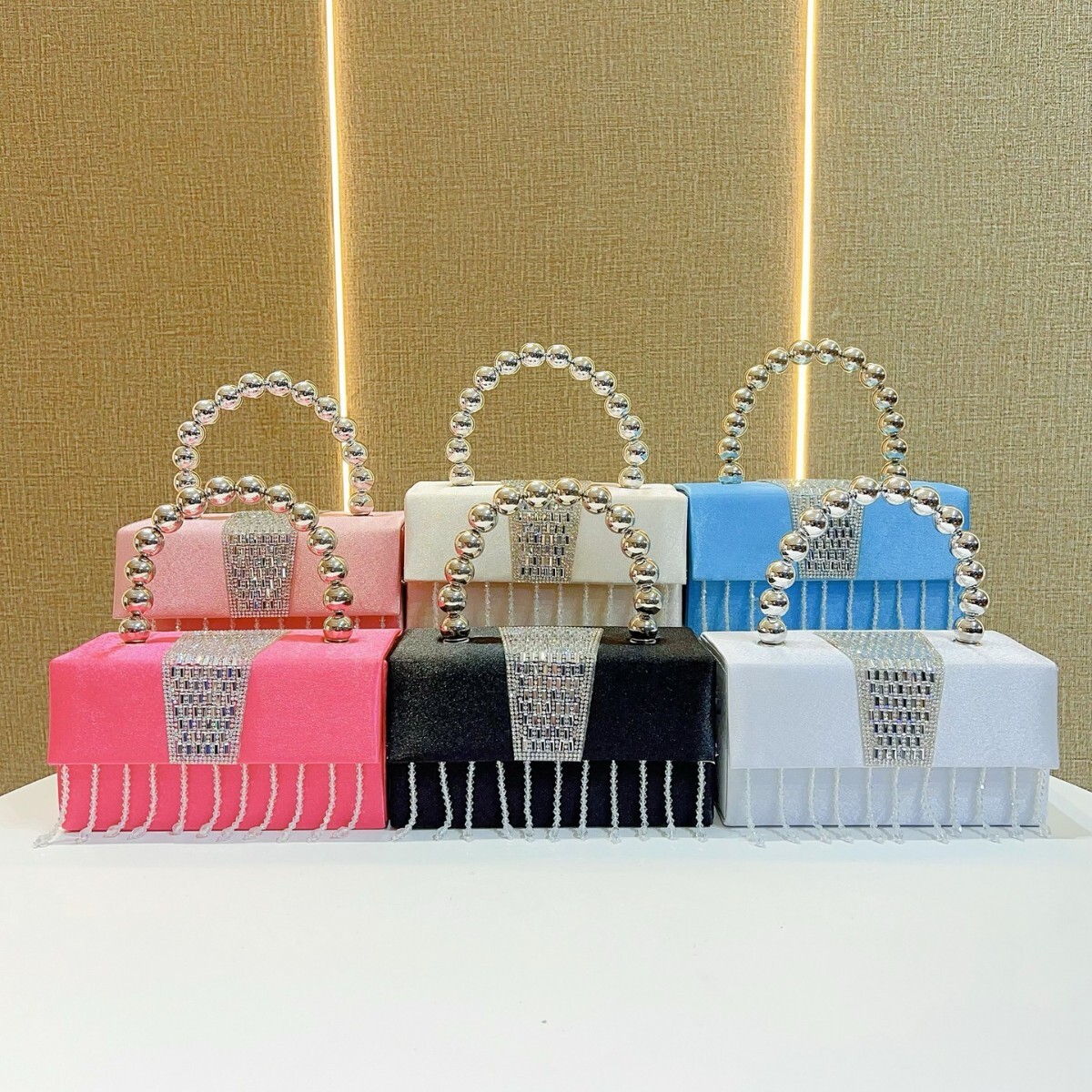 2025 new collection Inlaid Rhinestone Sequin Small Square Bag Banquet Women's Crossbody Bag Banquet Bag Autumn Women's Shoulder Bag Handbag 