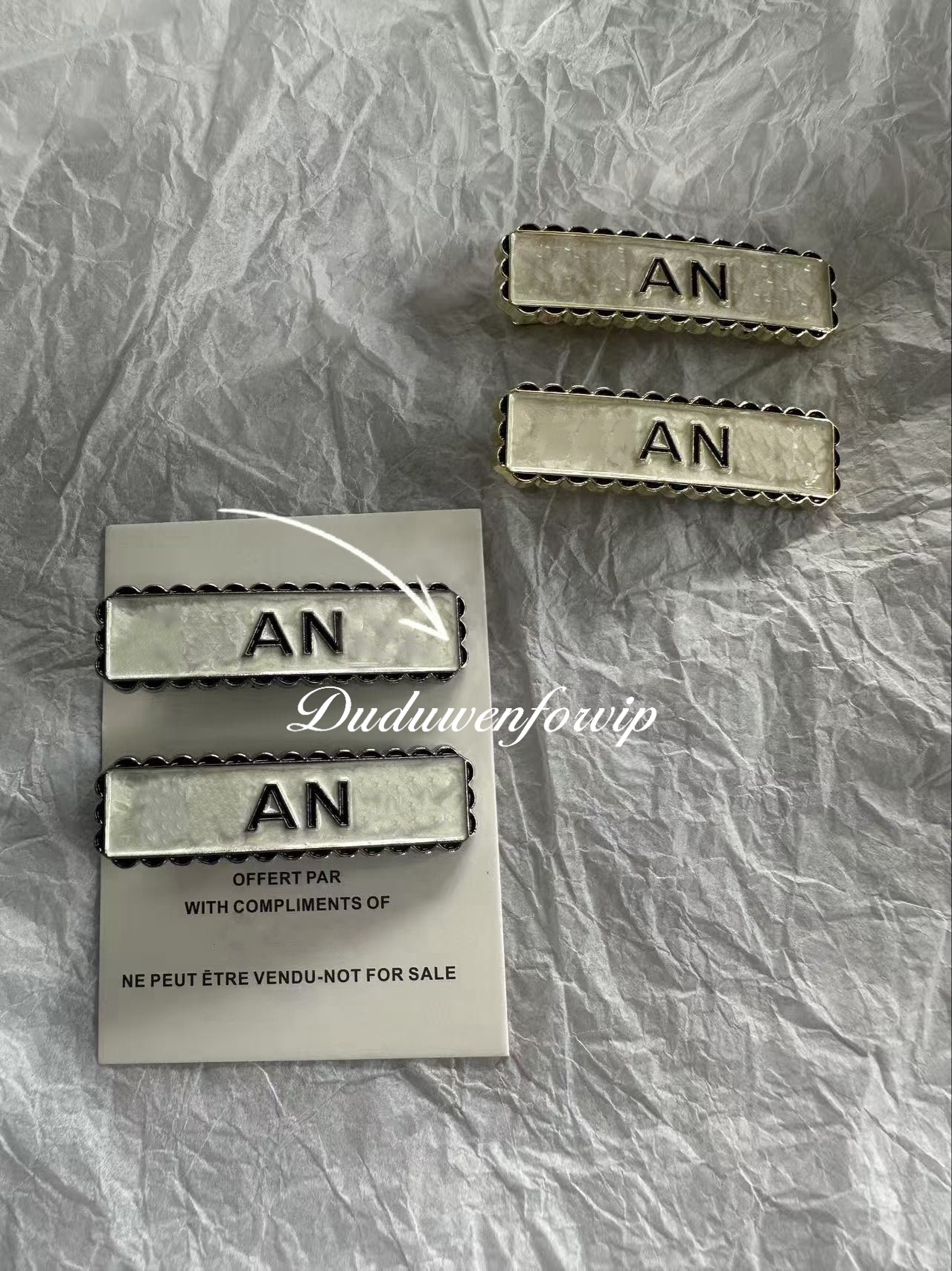 fashion Pretty Letter Hair Clips Metal hairpin backside.stamped Pin 5X1.5CM C Collection Hair Jewelry Gift