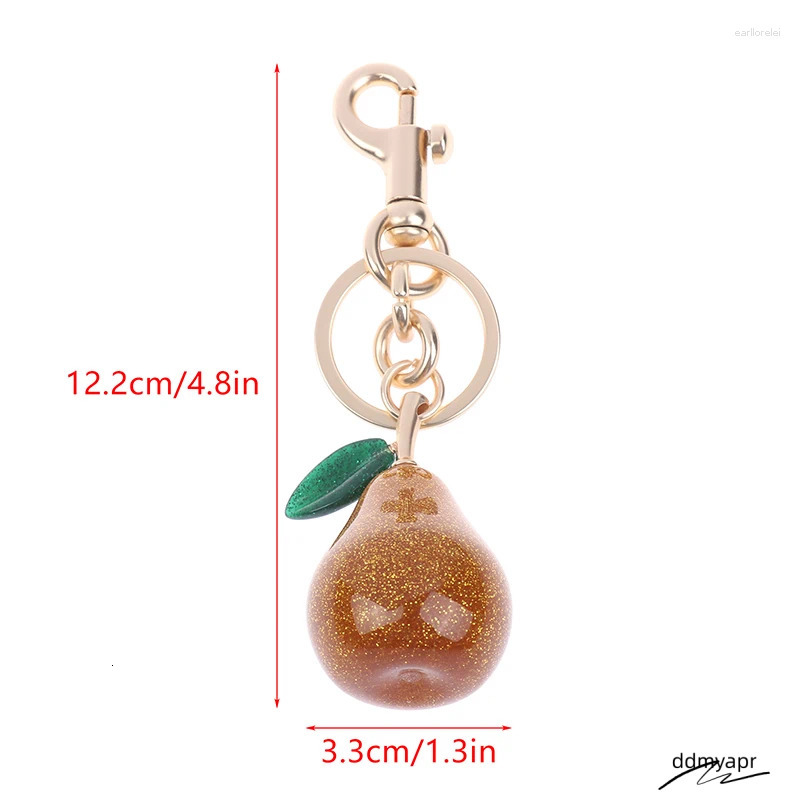 Keychains Cute Bag Charm Pear Apple Pensant Keychain For Handbag Purses Accessories Decor ddmyearth Gifts ddmyearth ddmyearth ddmyearth ddmyearth