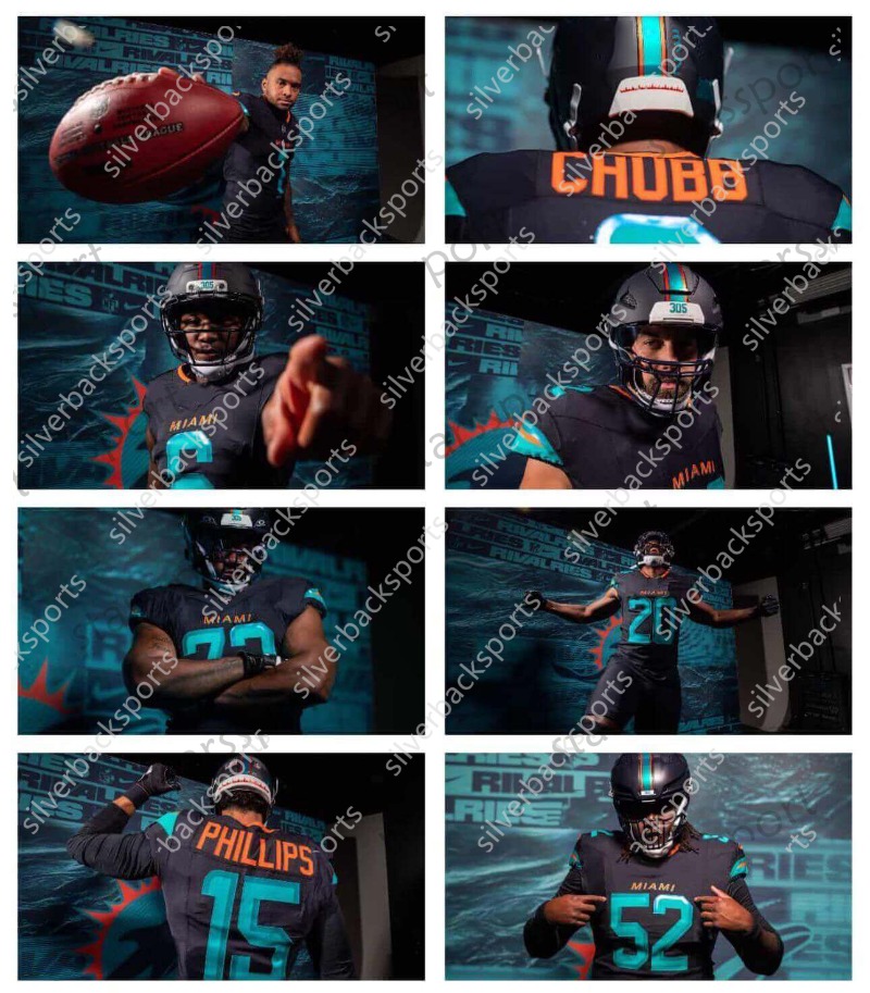 17 Jaylen Waddle Custom 2025 Rivalries Jersey Tua Tagovailoa De'Von Achane Tyreek Hill Jordyn Brooks Dodson Jaelan Phillips Bradley Chubb33