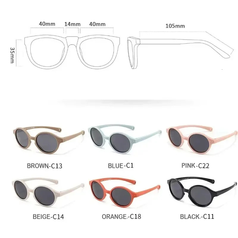 Baby Polarized Sunglasses with Strap UV400 Protection Infant Toddlers Sun Glasses for Age 024 Months 250905