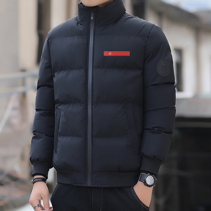 2025 New Designer Luxury Winter Puffer Jacket Mens Down Jacket Embroidered Red Stripe Brand Logo Thickening Warm Fashion Men Outerwear Jackets Coats Asian Size M-5XL