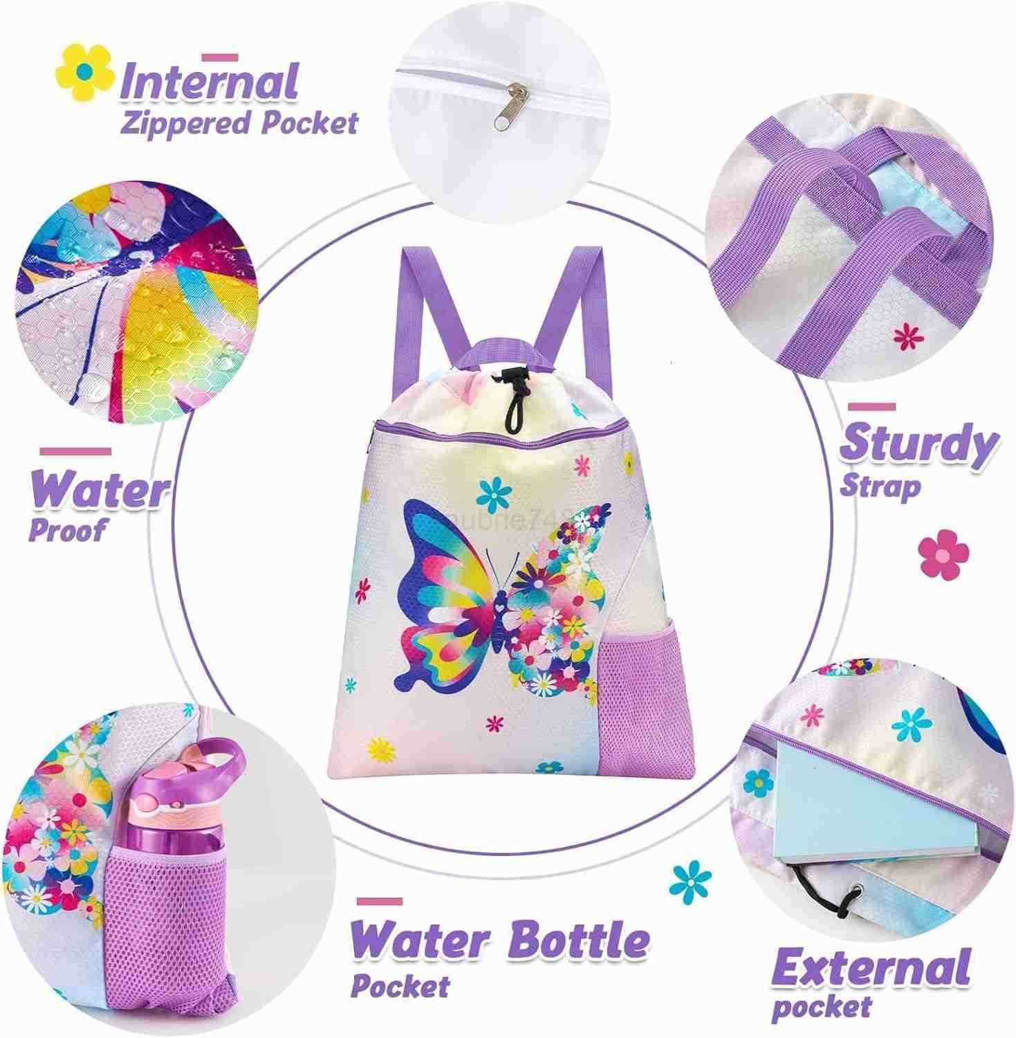 Gym Drawstring Backpack String Bag 15 x 17 Sports Gym Bag for Kids Waterproof Swimming Beach Shopping Yoga BagZ250906