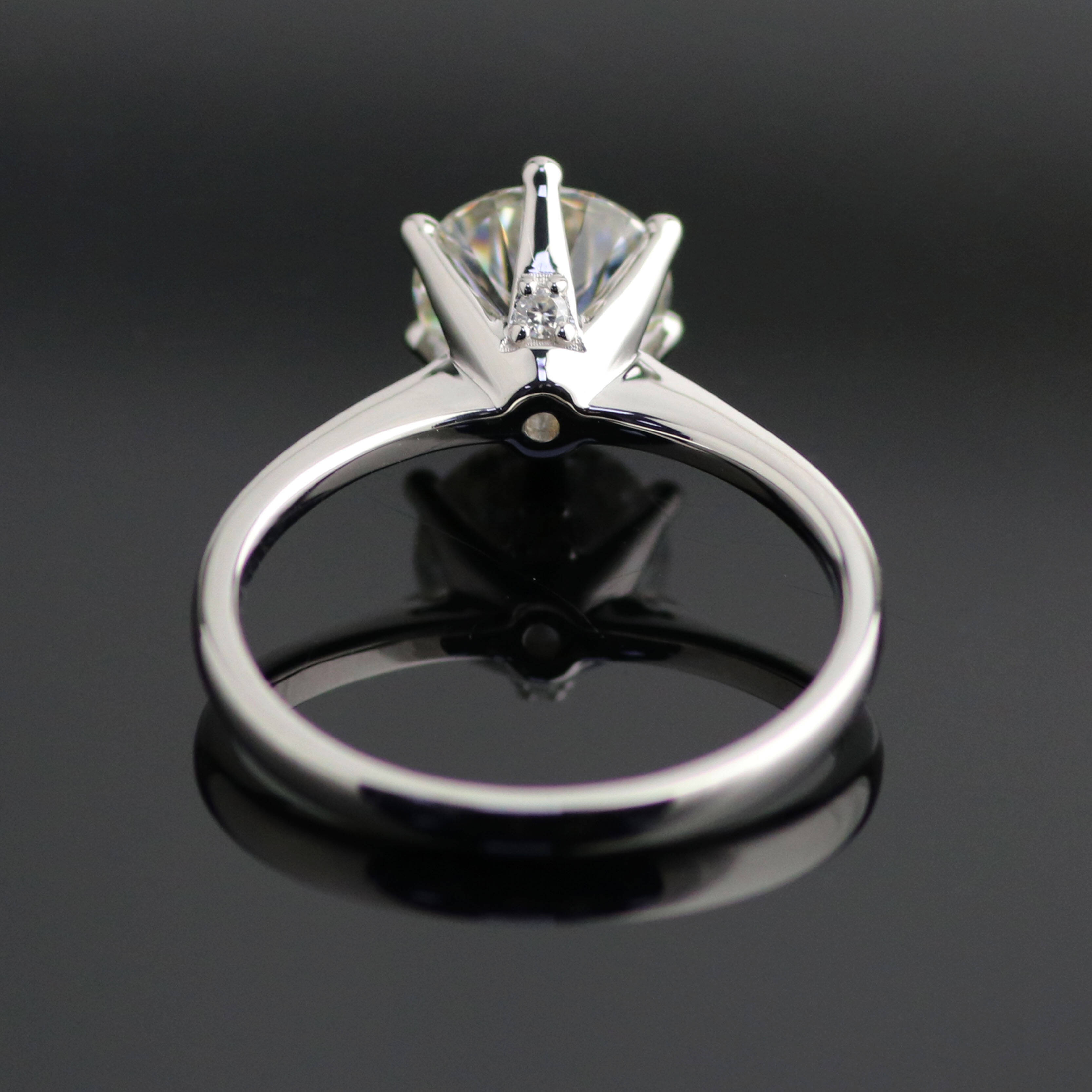 Provence Jewelry 10k 14k 18k White Gold Six Prongs Moissanite Rings Gift for Women Classic Style DHL FedEx