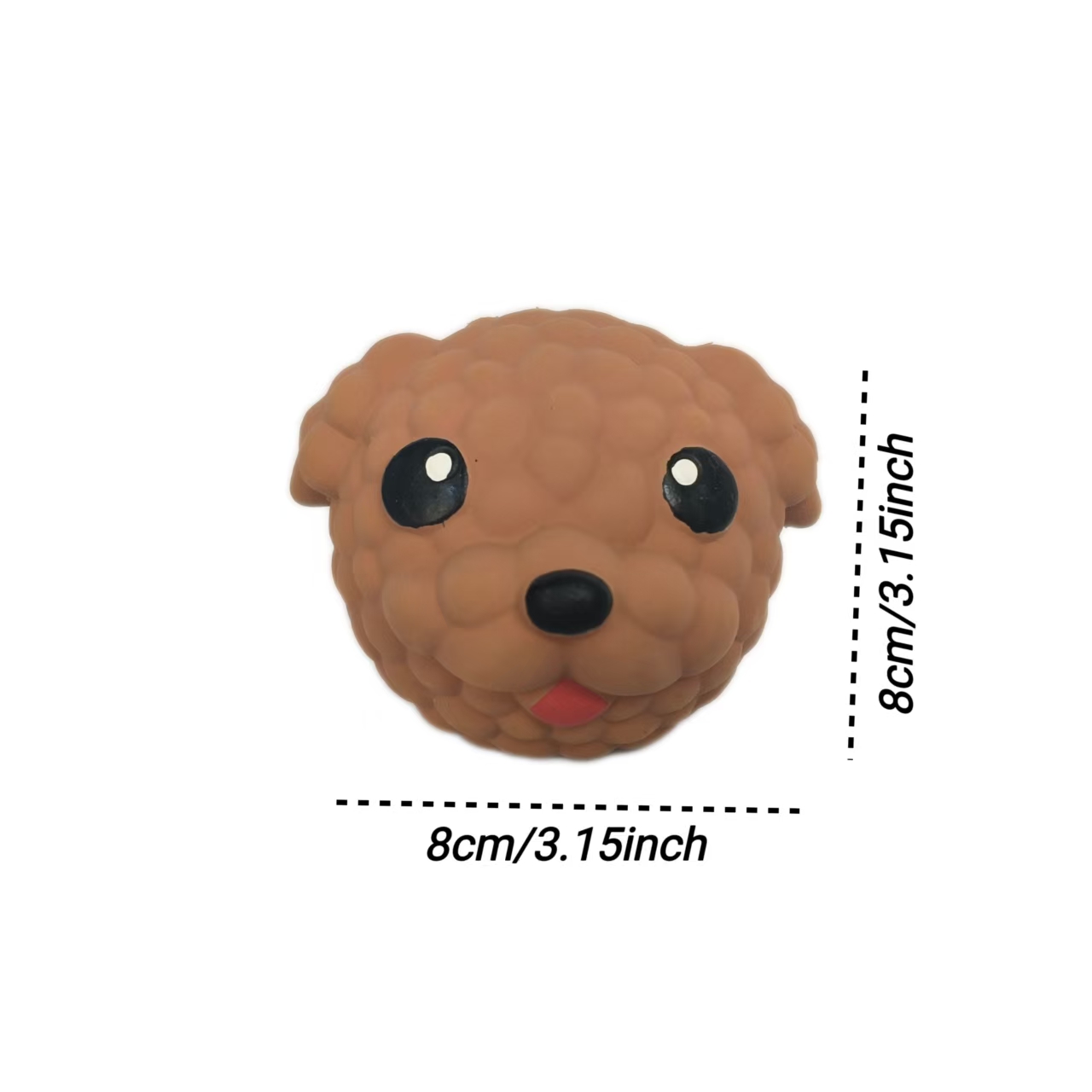 Rubber Squeaky Chewy Dog Toy Soft Natural Latex Screaming Sound Interactive Bouncy Animal Head Balls Dog Toys with Bright Colors for Small Dogs Supris