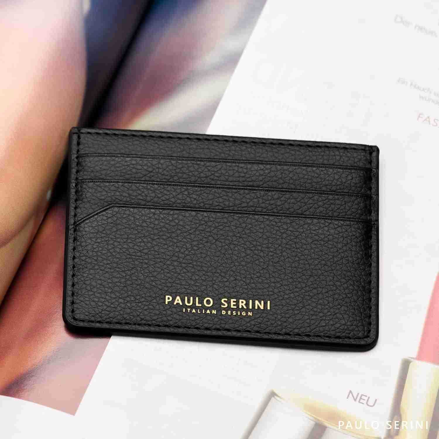 Card Holder for Men Women Card Case Unisex with 6 Card Slots Compartment for Bills Slim Wallet vegan leather Z250906