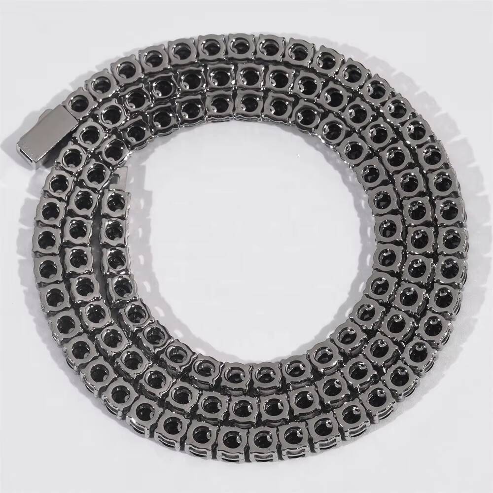 Ready to Ship 925 Silver Tennis Necklace VVS Moissanite Lab Diamond Hip Hop Iced Out Jewelry Fashion Tennis Bracelet Chain