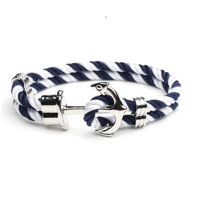 DHpet Navy Anchor Street Fashion Handmade Unisex Couple Bracelet Trendy Men's Personalized Jewelry