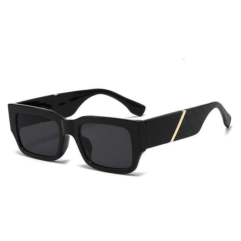 New Men's and Women's Small Square Frame Printed Glasses Letter Driving Internet Celebrity Live Streaming Sunglasses 401311 bd8