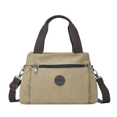 Casual Women's Ladies Handbag Shoulder Crossbody Large Capacity Multi-Compartment Canvas Bag FB-078