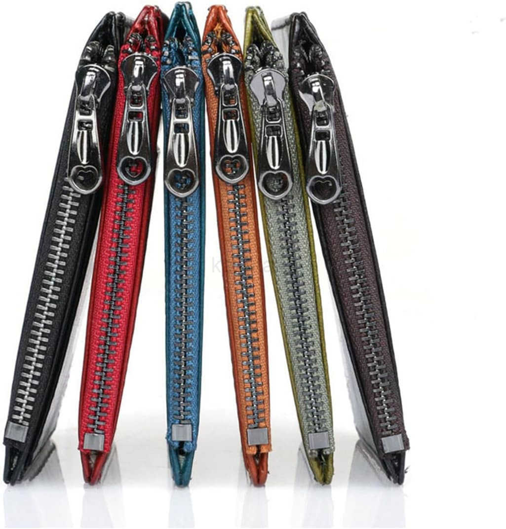 Card Holder Wallet For Men Women Small Minimalist Genuine Leather Wallet Compact RFID Blocking Card Case With Zipper Pocket Z250906