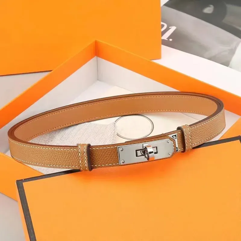 H Belt Kelly Designer Woman Smooth Buckle Luxury Belt Gurtel Retro Thin Waist Belts Cowhide Leather Fashion Cintura Business Ceinture For Gift 441