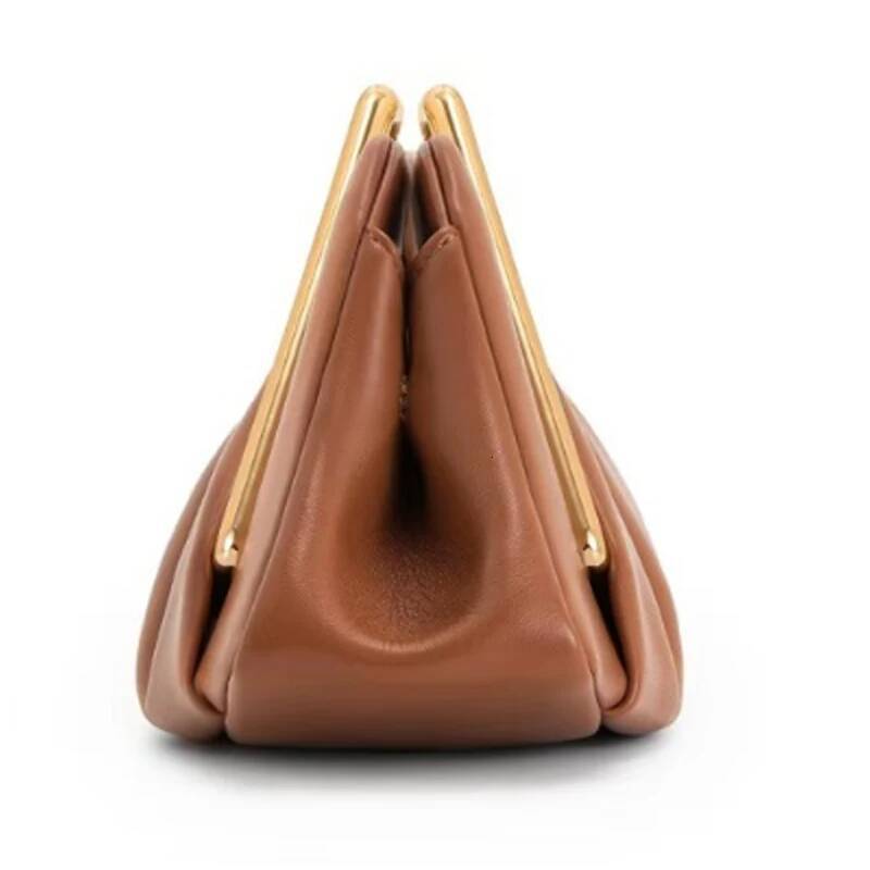 Fashion Vintage Gold Metal Handle Shoulder Women Handbag Lady Tote Hand Bag Purse high-quality