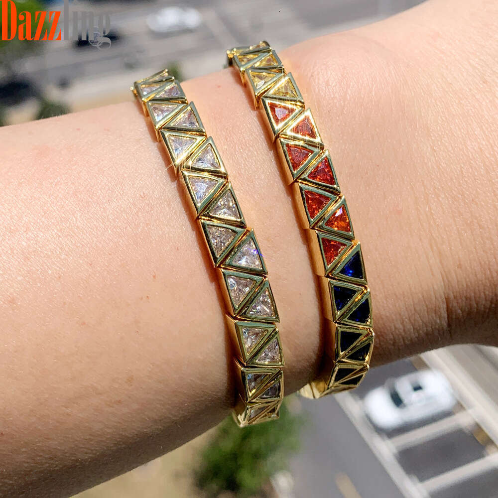 DHpet New European - American Style Triangular Zircon Elastic - cord Bracelet