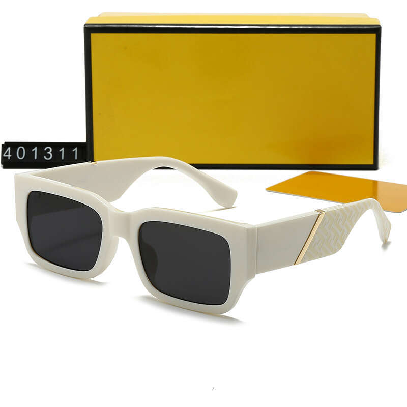 New Men's and Women's Small Square Frame Printed Glasses Letter Driving Internet Celebrity Live Streaming Sunglasses 401311 bd8