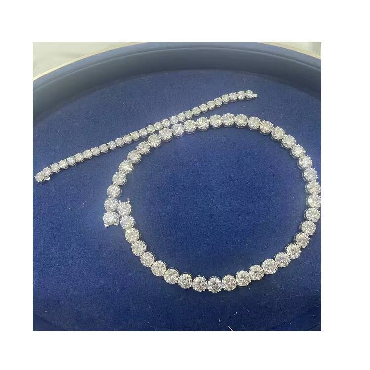 Hot Selling High Quality Luxury Customizable Moissanite Chain 10mm 22in 10mm 8in