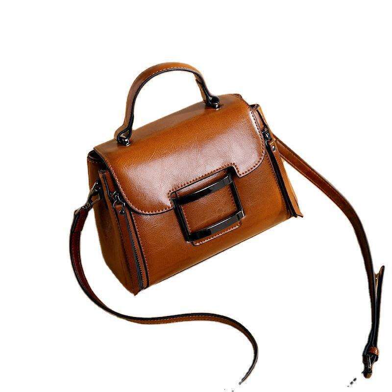 Cowhide Handbag for Women, Crossbody Genuine Leather Fashion Ins Super Popular Bag, Summer Single Shoulder Bag