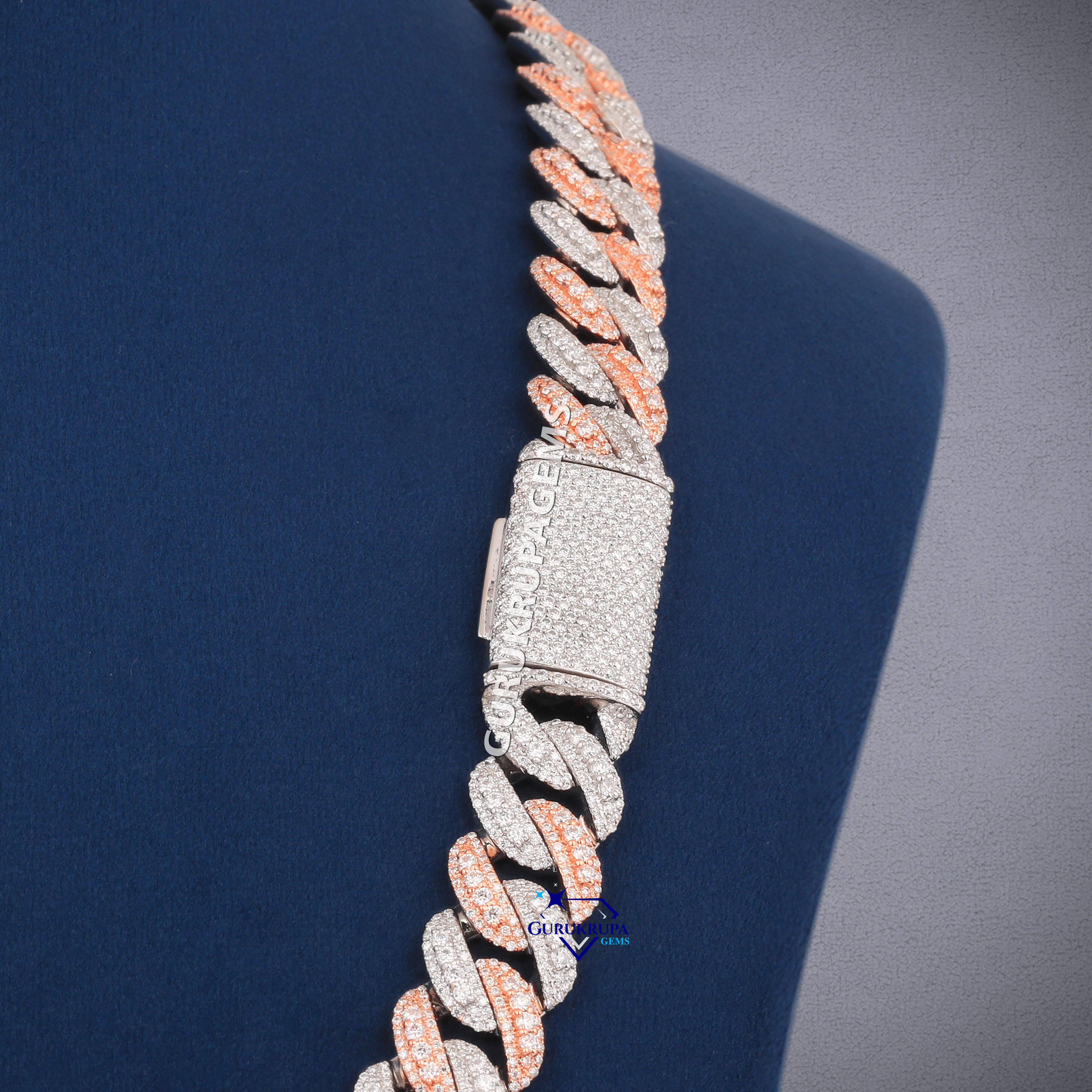 Wholesale VVS Moissanite Iced Chain for Mens 13mm22mm Wide 925 Solid Silver Diamond Rapper Cuban Link Necklace