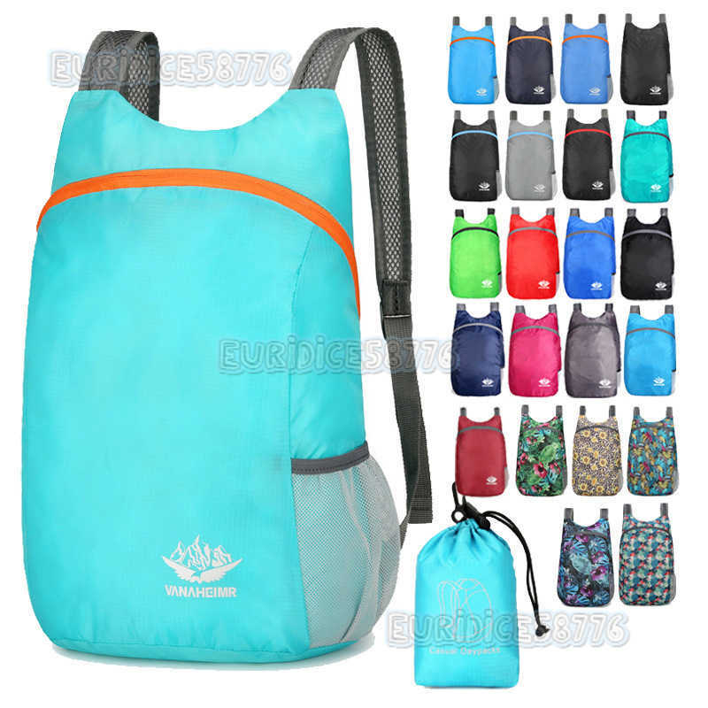 Backpack Travel Folding Mountaineering Bag Outdoor Lightweight Waterproof Multi Functional Mens and Womens Printed Shoulder Sports Bag H250906