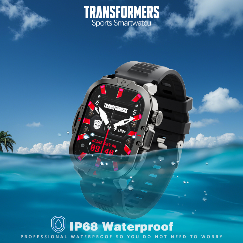 TRANSFORMERS Watch TF-H08 Bluetooth Call Smart Watch 410 mAH LED light Sport IP68 Waterproof multi-functional Smartwatch Men