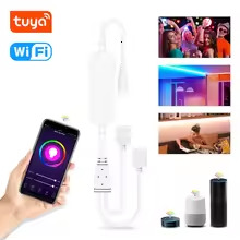 Tuya WiFi Smart LED Controller 5V-24V 4 Pin RGB LED Strip Light Controller Smart Life Voice Control Work with Alexa Echo Google