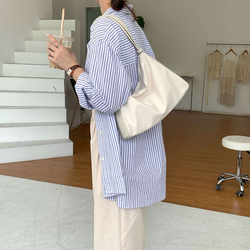 Nylon Large Capacity Underarm Women's Solid Color Versatile 2025 Casual Commuter Shoulder Bag Patchwork Design