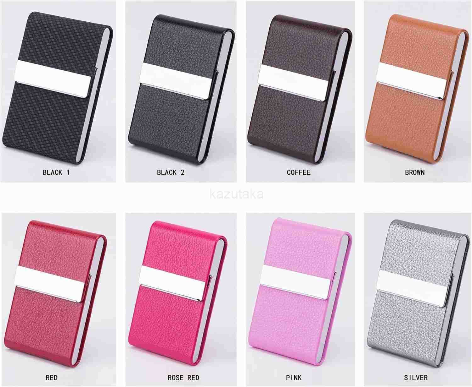 Card Holder with Ultra Slim DesignBusiness Card Case with Premium PU LeatherSuit Pocket Metal Card Holder for WomenMenProfessional Name Card Holder wi