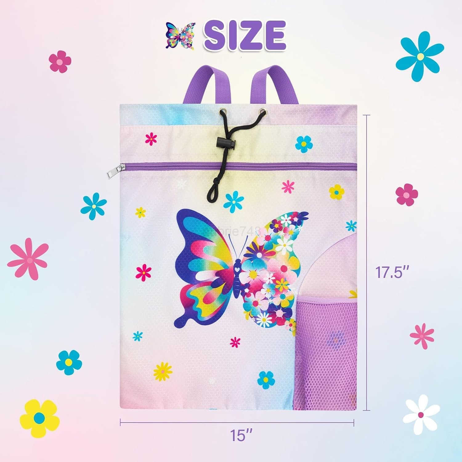 Gym Drawstring Backpack String Bag 15 x 17 Sports Gym Bag for Kids Waterproof Swimming Beach Shopping Yoga BagZ250906