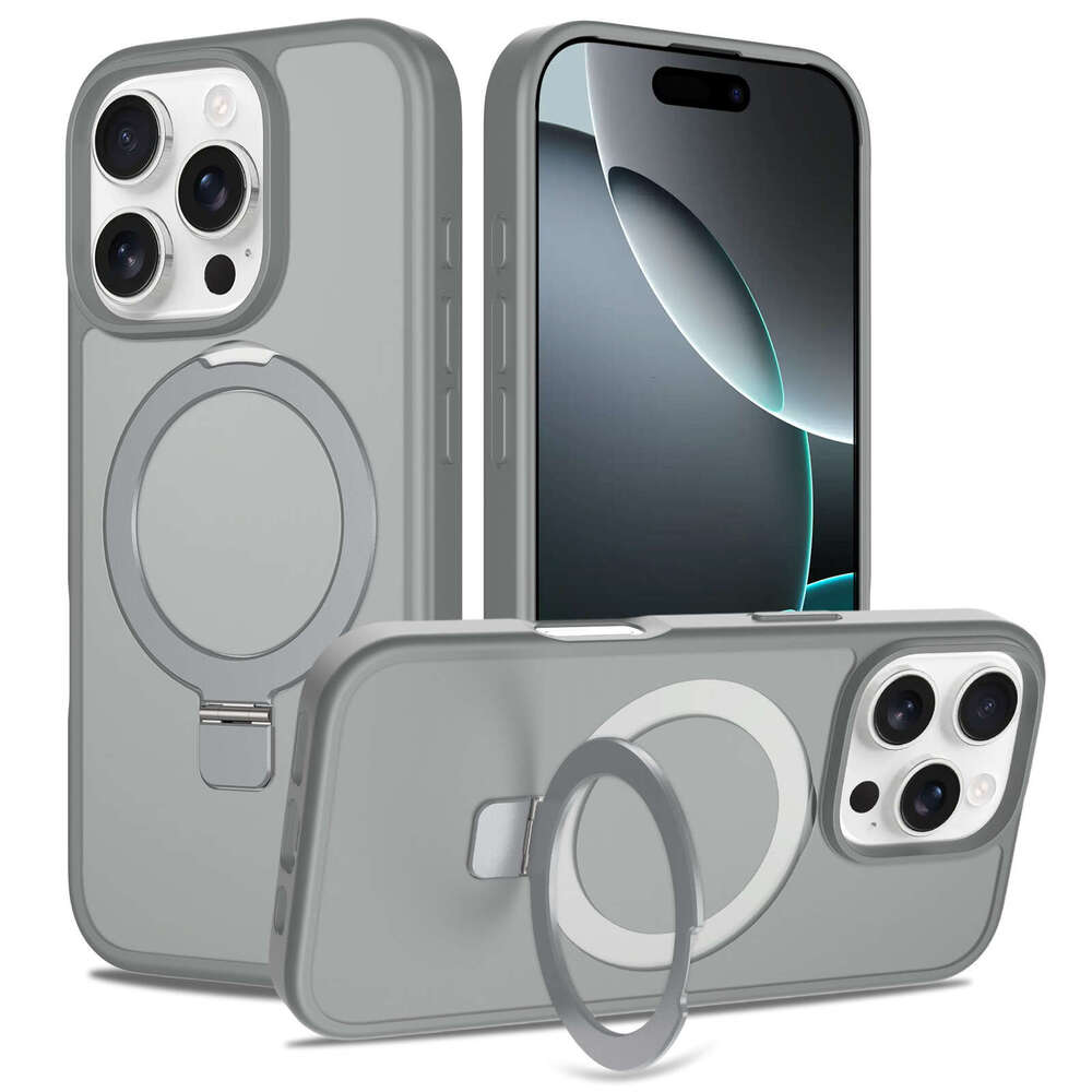 DHelectronics Apple 17 Phone Magnetic Anti-drop iPhone 16 Pro Max Matte Kickstand 15 Protective Case