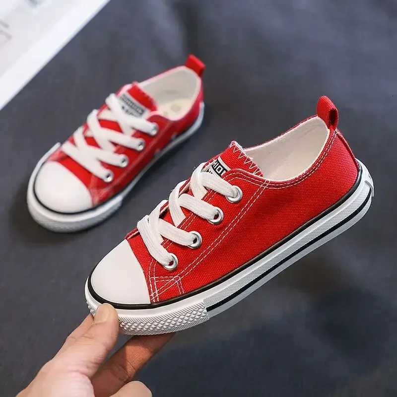 New Canvas Shoes Toddler Board Shoes Kids Laceup Anti Slip Sneakers Fashion Walking Shoes Boys Girls School Shoes W250910