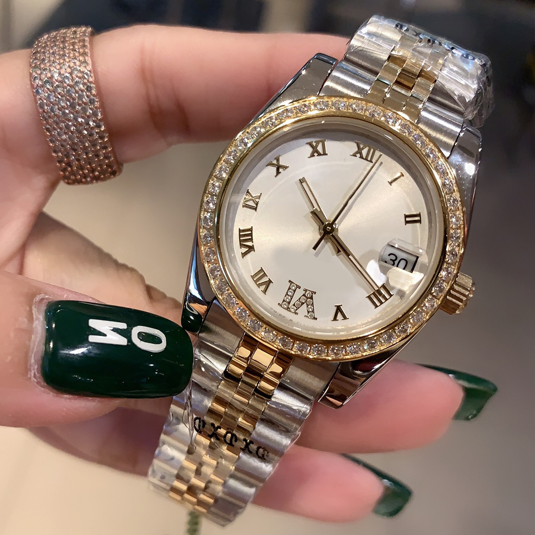 Womens Date Just Designer Watch 36mm 31mm Luxury Diamond Set Bracelet Ladies' Fashion High Quality Automatic Mechanical Movement 007 Factory Wristwatch
