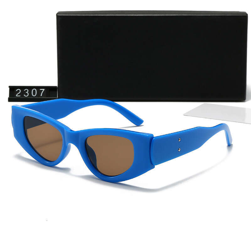 New Small Frame Cat Eye fashion Trend Modern Hip Hop Personality Anti-ultraviolet Sunglasses 2307 8d5