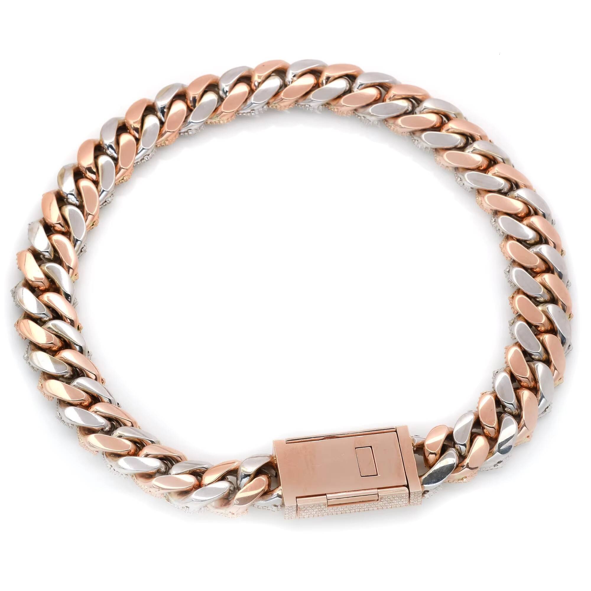 20mm 4 Rows 1624 Inches Fully Iced Out Moissanite Hip Hop Diamond Cuban Chain Necklace