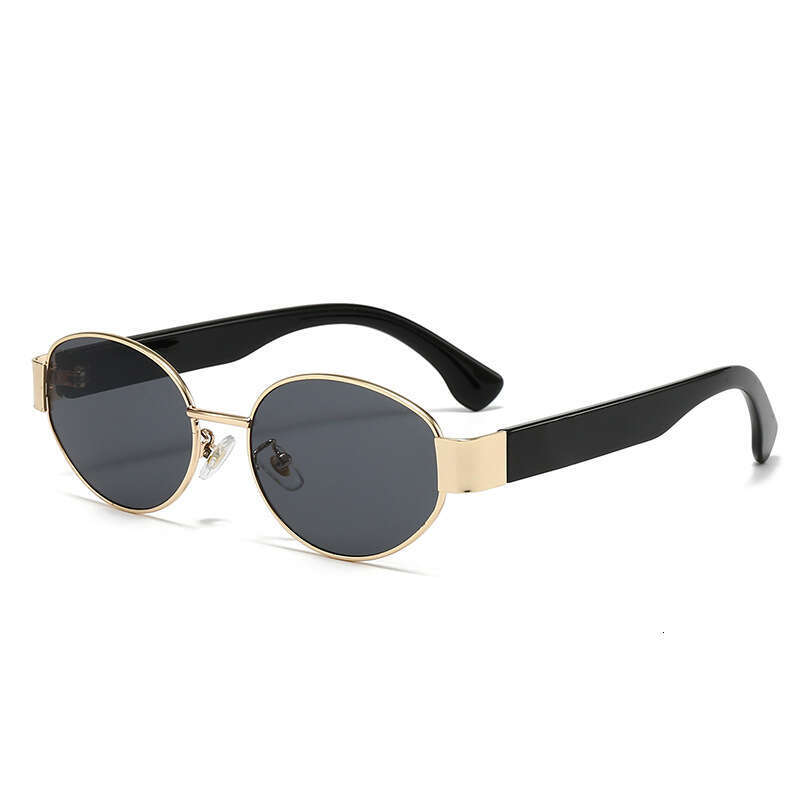 New INS Oval Small Frame Trendy Brown for Women Hip Hop Disco Sunglasses 4236 06b