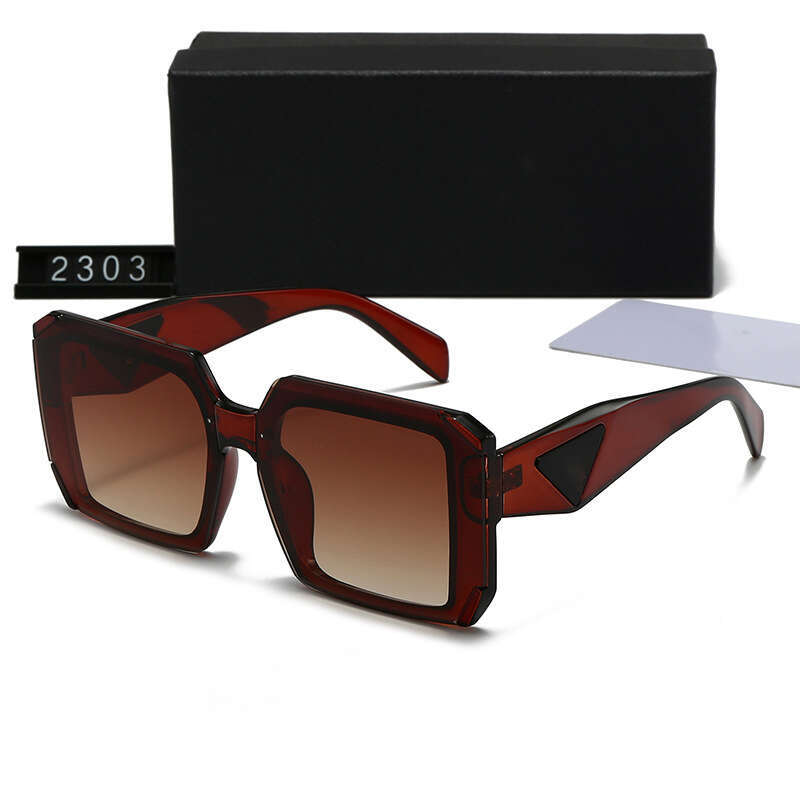 New Men's and Women's Trendy Fashion Square Frame Triangle Sunshade Glasses Personality Sunscreen Sunglasses 2303 9ac