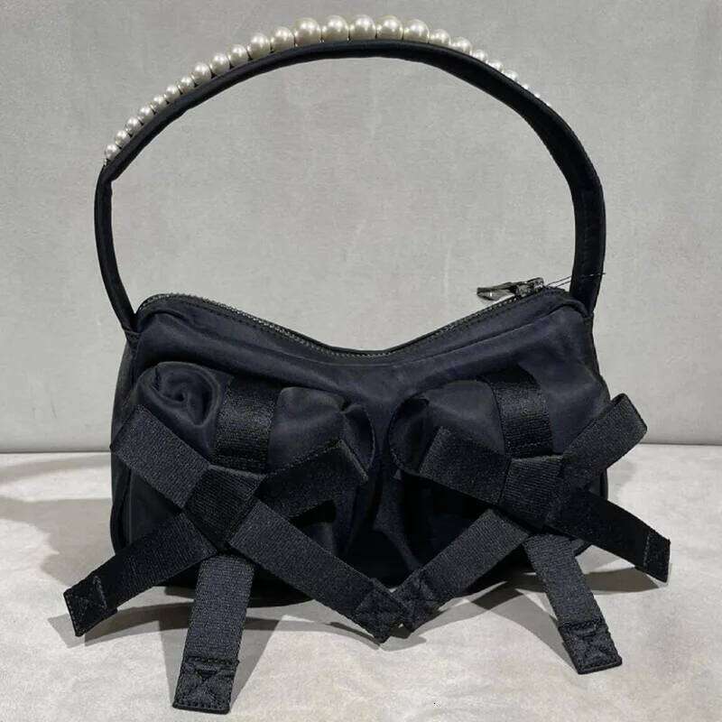 New Pearl Bow Bolsos Mujer Underarm Bag Multi-Function Square Sac Femme Shoulder Bags For Women Casual All-Match Zipper Bolsas