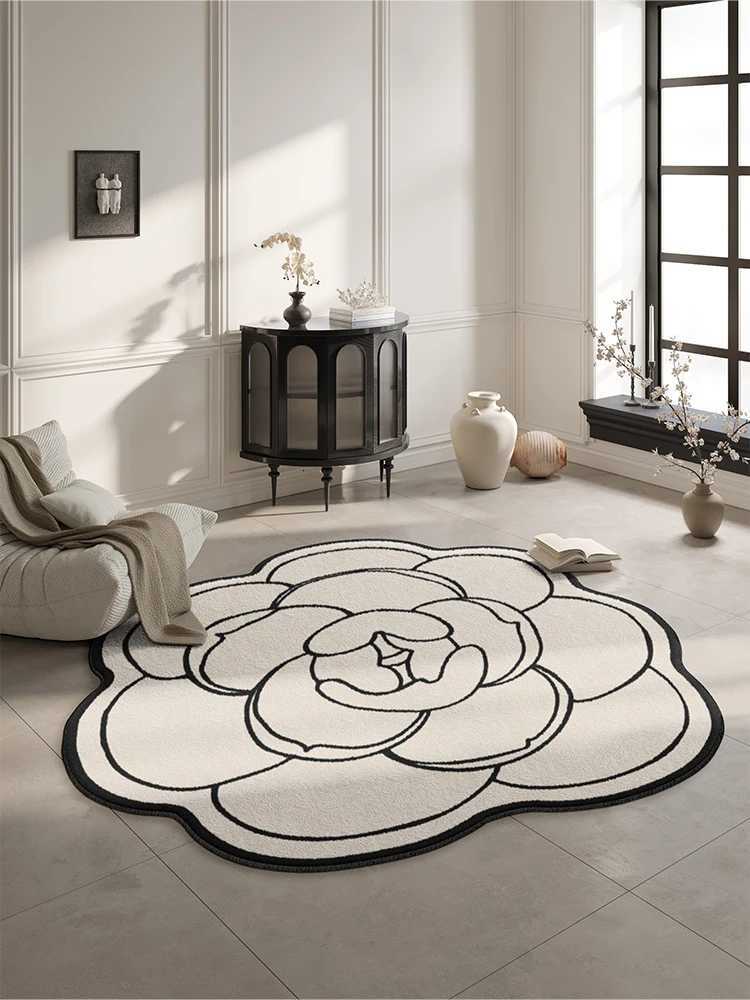 Luxurious VIKAMA Imitation Cashmere Carpet with Flower Pattern for Home Decoration Guest Room Bathroom Bedroom Floor Mats Y251105