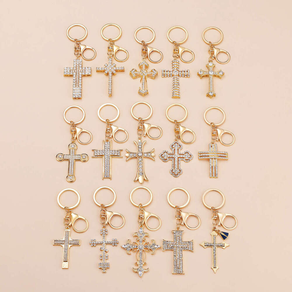DH collections New European - American Style Simple Cross Keychain for Trendy Decor